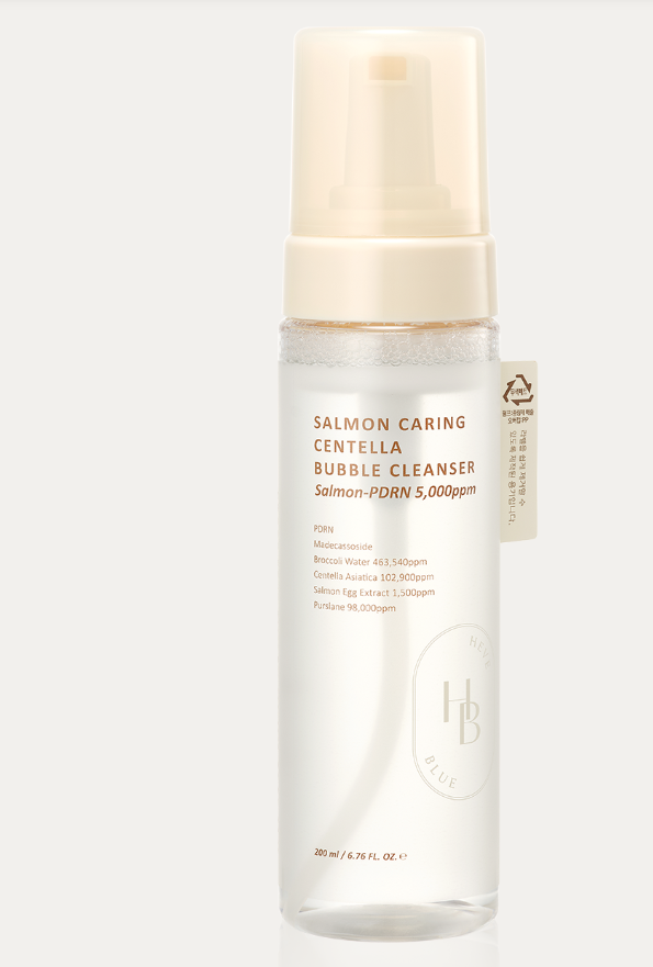 HEVEBLUE Salmon Caring Centella Bubble Cleanser 200 ml
